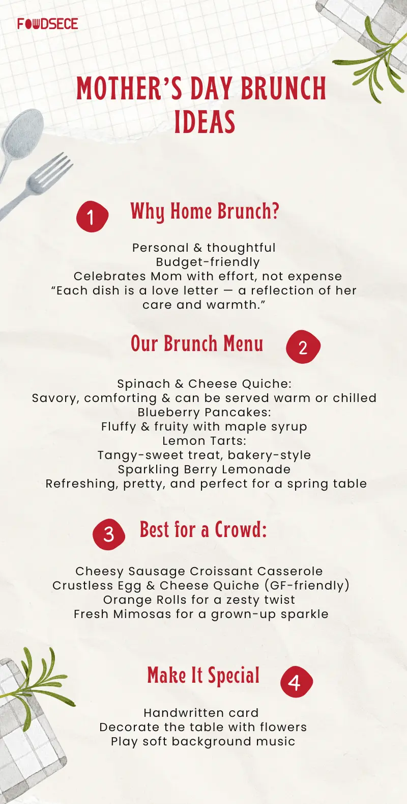 Mother’s Day Brunch Ideas