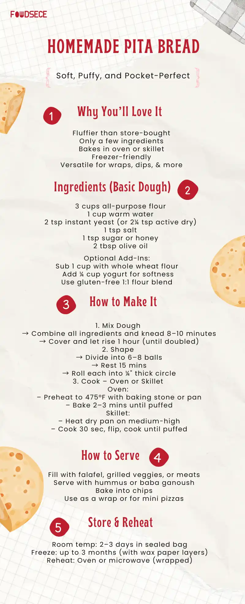 Pita Bread Recipe – Soft, Puffy & Easy to Bake